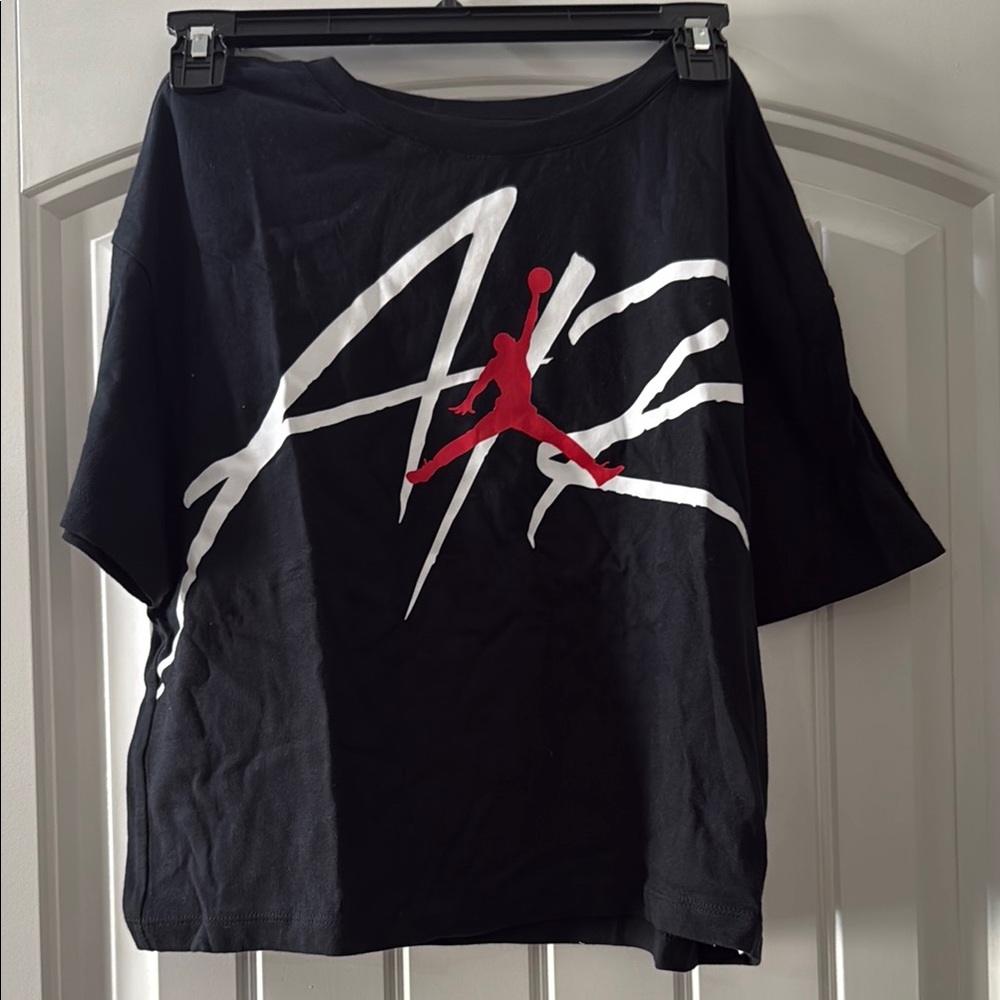 Jordan Black and Red Graphic Tee